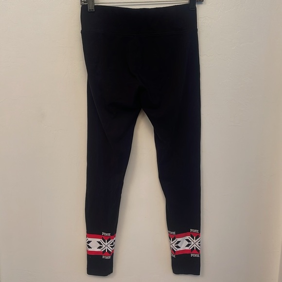 Pink from Victoria Secret yoga pants with snowflake pattern on ankles - Picture 3 of 6